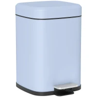 HOMCOM 12L Modern Boxy Metal Home Kitchen Bin - Light Blue(m-1)