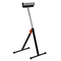 HOMCOM Soporte de Rodillo Plegable y Ajustable en Altura de 68-110 cm con Manivela de Bloqueo Carga Máx. 60kg / 90kg Caballete Telescópico Negro y Plata(m-10)