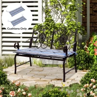 Outsunny Polyester Set Of 2 Swing Chair Cushion Blue Stripes(m-2)