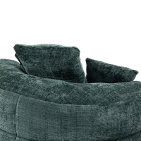 Lazy Sofa Bean Bag Chair with Memory Foam Filling, High Back and Three Pillows, Indoor and Outdoor Use, 108L x 108W x 52H cm, Green(m-11)