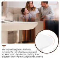 Modern Cloud-Shaped Coffee Table with MDF and PVC Construction, Spacious and Versatile, Easy Assembly, 100L x 50W x 40.5H cm, White(m-8)