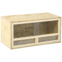 PawHut Reptile Terrarium Vivarium Habitat w/ Transparent Sliding Doors, Breathable Mesh, for Lizards, Horned Frogs, Snakes and Chameleons, 60 x 29.5 x 29.5cm(m-1)