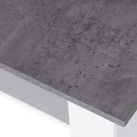 HOMCOM Square Coffee Table, 2 Tier Centre Table with Storage Shelf, Vintage Living Room Table, Cement Colour(m-9)