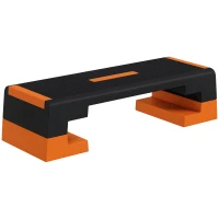 SPORTNOW 15cm/20cm/25cm Exercise Stepper for Home Workout, Aerobic Step Platform - Orange(m-10)