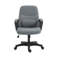 Vinsetto High Back Office Chair with Massage,  Computer Chairs with Adjustable Height, High Back, Swivel Wheels, Grey(m-1)