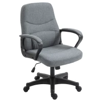 Vinsetto High Back Office Chair with Massage,  Computer Chairs with Adjustable Height, High Back, Swivel Wheels, Grey(m-11)