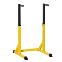 HOMCOM 83.5L x 71.5W x 126H cm Dip Station Chin Up Parallel Bars Pull Up Power Tower Home Gym Workout Bicep Tricep Fitness Equipment Height Adjustable(m-1)