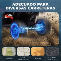 HOMCOM Quad Eléctrico para Niños de 3-5 Años Vehículo Eléctrico a Batería 12V con 2 Motores 83x53x55,5 cm Rosa(m-7)