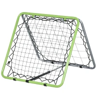 HOMCOM Double Sided Football Training Net, Adjustable Angle Soccer Kickback Target Goal Rebounder Net, for Kids and Children(m-11)