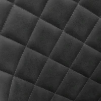 Vinsetto Leather-Feel Fabric Office Chair, Computer Desk Chair with Swivel Wheels, Grey(m-8)