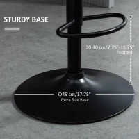 IE Located HOMCOM Velvet-Touch Bar Stools Set of 2 Fabric Adjustable Height Armless Counter Chairs with Swivel Seat, Green(m-6)