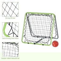 HOMCOM Double Sided Football Training Net, Adjustable Angle Soccer Kickback Target Goal Rebounder Net, for Kids and Children(m-6)
