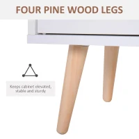 HOMCOM Sideboard, Side Cabinet, Floor Cupboard with Storage Drawer for Hallway, Kitchen, Bedroom, Living Room, White(m-6)