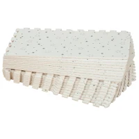 HOMCOM Alfombra Puzzle para Bebés 36 Piezas 31,5x31,5 cm Juego Rompecabezas Infantil Modelo Estrellas de Espuma EVA Área de Cobertura 3,24 m² Blanco(m-1)