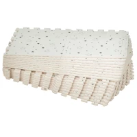 HOMCOM Alfombra Puzzle para Bebés 36 Piezas 31,5x31,5 cm Juego Rompecabezas Infantil Modelo Estrellas de Espuma EVA Área de Cobertura 3,24 m² Blanco(m-10)