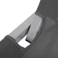 Outsunny Lettino Prendisole in Alluminio con Schienale Reclinabile a 5 Livelli, 163x58.5x91cm, Argento(m-7)