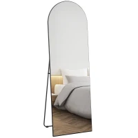 HOMCOM 150cm Arched Full Length Mirror - Black(m-10)