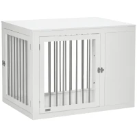 PawHut 2-in-1 Dog Cage and Side Table, with Two Lockable Doors, for Medium  Large Dogs - White(m-10)