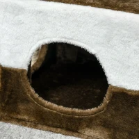 PawHut Indoor Cat Tree Tower Kitten House Scratching Posts Brown(m-9)