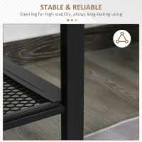 HOMCOM TV Stand for TVs up to 45 Inches, Industrial TV Table with Open Shelves for Living Room, 50.5 x 100 x 40 cm, Brown(m-6)