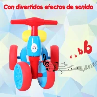 HOMCOM Bicicleta sin Pedales con Sonido y Mini Almacenamiento 57x33.5x42.5cm 20kg(m-4)