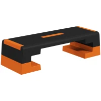 SPORTNOW 15cm/20cm/25cm Exercise Stepper for Home Workout, Aerobic Step Platform - Orange(m-1)