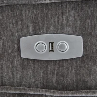 Electric Power Lift Recliner Chair with Massage and Heat, USB Ports and Storage Pocket, Easy Assembly and Support, 95L x 94W x 107H cm, Grey(m-13)