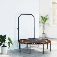 SPORTNOW Trampolino Fitness con Maniglia Regolabile, per Interni ed Esterni, in Acciaio e Plastica, Arancione(m-4)
