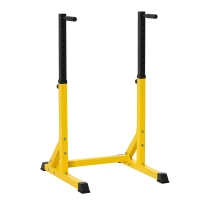 HOMCOM 83.5L x 71.5W x 126H cm Dip Station Chin Up Parallel Bars Pull Up Power Tower Home Gym Workout Bicep Tricep Fitness Equipment Height Adjustable(m-10)