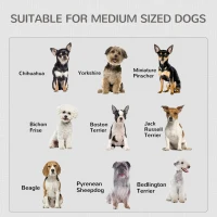 PawHut 2-in-1 Dog Cage and Side Table, with Two Lockable Doors, for Medium Dogs - White(m-7)