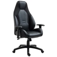 Vinsetto Racing Gaming Chair, Mesh & Faux Leather Computer Chair with High Back, Swivel Wheels, Adjustable Height and Armrest, Black(m-10)