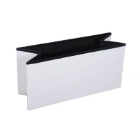 HOMCOM Folding Faux Leather Storage Cube Ottoman Bench Seat PU Rectangular Footrest Stool Box (Cream White)(m-8)