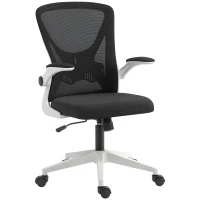 Vinsetto Mesh Back Office Chair, with Flip-Up Arms - Black and White(m-10)