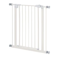 PawHut Adjustable Pressure Fit Safety Gate, Pet Dog Barrier for for Doorways, Staircases, Hallways with Auto Close, Double Locking, Opening 74-80cm(m-10)