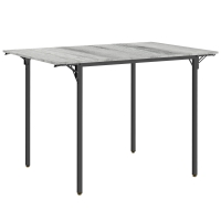 HOMCOM Four-Person Drop Leaf Dining Table - Grey