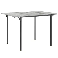 HOMCOM Four-Person Drop Leaf Dining Table - Grey(m-1)