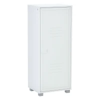 HOMCOM Vertical File Cabinet, Mobile Filing Cabinet with 3-Tier Cabinet and Metal Louvred Door for Home Office, White(m-10)
