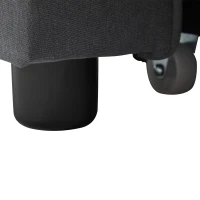 Convertible Fabric Sofa Chair with Cup Holders and Side Pockets, King Size Independent Pull Out Sofa Bed, 207L x 87W x 96H cm, Gray(m-14)