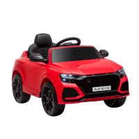 HOMCOM Audi RS Q8 Licensed Electric Car for Kids, 6V Kids' Electric Ride on with Remote Control, 7Ah Big Battery, Lights Bluetooth, Music USB, for 3-5 Years Old, Red(m-10)