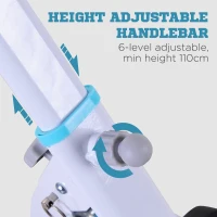 HOMCOM Stepper, Step Workout Machine with Handlebars for Aerobic Exercise Home Gym, White(m-5)