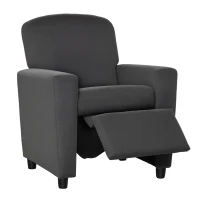 HOMCOM 2 in 1 design Kids Sofa Armchair with Footrest for Children Playroom Bedroom Living Room, 55 x 50 x 67cm, Grey(m-10)