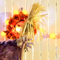 Outsunny 6ft Animated Witch Decoration, with Sound - Purple/White(m-9)