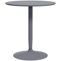 HOMCOM 75H x Φ70cm Two-Person Minimalistic Dining Table - Grey(m-10)