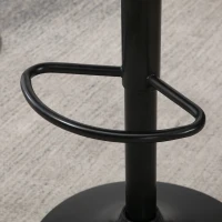 HOMCOM Adjustable Bar Stools Set of 2, Modern Kitchen Stools, 360 Degree Swivel Bar Height Barstools in PU Leather with Footrest, Brown(m-7)