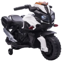 HOMCOM Kids Electric Motorbike 6V Ride on Motorcycle Vehicle w/ Lights Horn Sounds for 1.5-4 Years Old White(m-1)