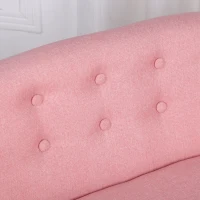 HOMCOM 2 Seater Toddler Chair Kids Mini Sofa Children Armchair Seating Chair Bedroom Playroom Furniture Pink(m-7)