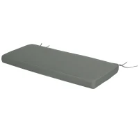 Outsunny Garden Bench Cushion 2 Seater Loveseat Seat Pad for Patio Swing Furniture for Indoor & Outdoor Use, 120 x 50 x 8 cm, Grey(m-11)