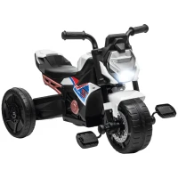 AIYAPLAY Motorcycle Design, 3 in 1 Toddler Trike, Sliding Car, Balance Bike with toy safety light, Music, Horn, White(m-10)