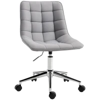 Vinsetto Ergonomic Office Chair Desk Chair with Adjustable Height Soft Breathable Fabric 360° Casters, Grey(m-10)