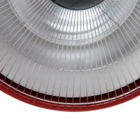 Outsunny 1500W Outdoor Ceiling Mounted Patio Heater, Garden Electric Halogen Heat Warmer Hanging Lamp, Aluminium, Red(m-8)